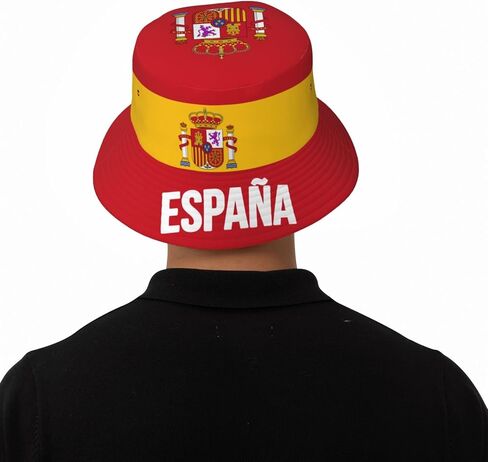 Spain Flag 2026 Bucket Hat Supporter Cheer Fans Team Fisherman Hats Black in Saudi Arabia
