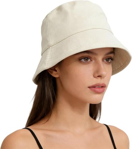 EMF Protection Hat Bucket Hat Cotton Outer Layer Pure Silver Fiber Inner Layer, Anti-Radiation Summer Sun Hat Faraday Hat Silver Lining Fabric Blocks WiFi Bluetooth Cell Bucket-Hats Khaki in Saudi Arabia