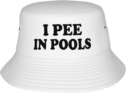 I Pee in Pools Funny Bucket Hat for Women Men Fisherman Hat Packable Sun Cap Travel Outdoor Beach Caps in Saudi Arabia