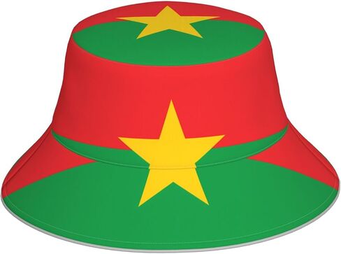 قبعة دلو مطبوعة بعلم بوروندي - قبعة كاجوال ذات وجهين للجنسين، مثالية للسفر والشاطئ والأنشطة الخارجية in Kuwait