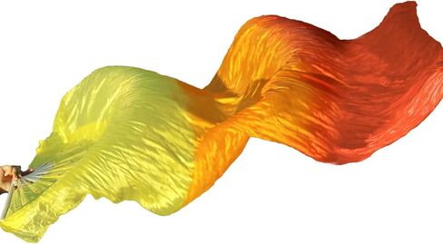 WEISIPU Hand-Made Faux Silk Belly Dance Fan Veils - Bamboo Long Fans Veils Available in 8 Stunning Colors for Dance Performances Right Hand in Saudi Arabia