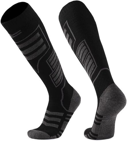 Wool Ski Socks, Cold Weather Socks for Snowboarding, Snow, Winter, Thermal Knee-high Warm Socks, Hunting in Kuwait