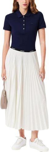Lacoste Womens Long Pleated Elasticated Waist Skirt in Kuwait