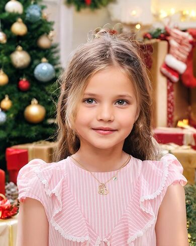 Chunyee Unicorn Gifts for Girls, Colorful CZ Heart Unicorn Necklaces Initial Necklace Birthday Christmas Gift for Girls Teens in Saudi Arabia