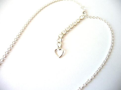 Personalized Birthstone Initial Necklace, Choice of Length Charm and Birth Month, Sterling Silver Initial Necklace, Birthstone Heart Necklace for Girls and Women, Birthday Christmas Gift for Girls in Kuwait