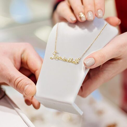 Alan Wire Name Necklace Personalized,Dainty Custom Name Necklace,Gold Name Necklace,Custom Necklace Gift for Her,Daughter,Sister,Mom in Saudi Arabia