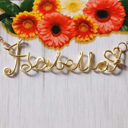 Alan Wire Name Necklace Personalized,Dainty Custom Name Necklace,Gold Name Necklace,Custom Necklace Gift for Her,Daughter,Sister,Mom in Saudi Arabia