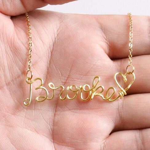 Alan Wire Name Necklace Personalized,Dainty Custom Name Necklace,Gold Name Necklace,Custom Necklace Gift for Her,Daughter,Sister,Mom in Saudi Arabia