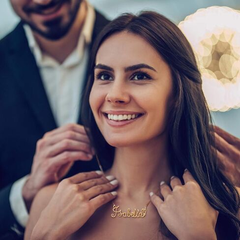 Alan Wire Name Necklace Personalized,Dainty Custom Name Necklace,Gold Name Necklace,Custom Necklace Gift for Her,Daughter,Sister,Mom in Saudi Arabia