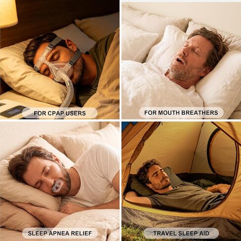Anti Snoring Chin Strap for Sleeping – Adjustable, Breathable & Comfortable Snore Stopper Device for Men & Women – Effective Mouth Tape Alternative for Better Sleep & Apnea Relief (Black) in Saudi Arabia