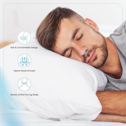 موسعات الأنف للنوم - موسع الأنف الداخلي وفتاحة الأنف، مخاريط الأنف للتنفس، فتحات الأنف السيليكون القابلة لإعادة الاستخدام للرجال والنساء (4 أحجام S / M / L / XL) in Kuwait