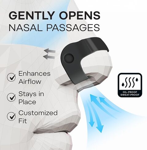 Difiney Reusable Nasal Strips for Breathing: Snoring Support, Max Strength Internal Nasal Opener, No Sticky Pads, Nose Strips Alternative, Bend-to-Fit Steel Bridge Nasal Dilators for Sleep in Kuwait
