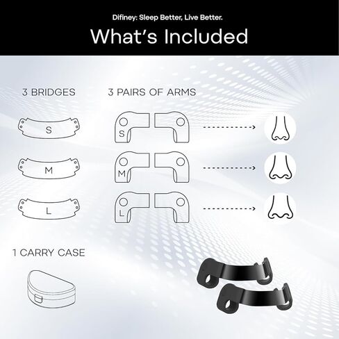 Difiney Reusable Nasal Strips for Breathing: Snoring Support, Max Strength Internal Nasal Opener, No Sticky Pads, Nose Strips Alternative, Bend-to-Fit Steel Bridge Nasal Dilators for Sleep in Kuwait