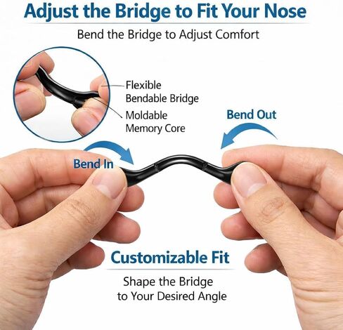 Difiney Reusable Nasal Strips for Breathing: Snoring Support, Max Strength Internal Nasal Opener, No Sticky Pads, Nose Strips Alternative, Bend-to-Fit Steel Bridge Nasal Dilators for Sleep in Kuwait