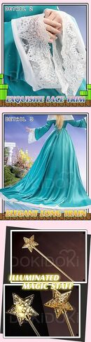 KIRA KIRA Anime Green Princess Dress Doki-R Adult Luxury Princess Cosplay Costume Dress Outfits Halloween Costume for Women in Kuwait