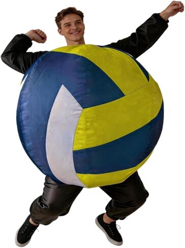 Inflatable Soccer Ball Costume for Adults, Funny Blow up Football Suit for Halloween, Sports Themed Party, Game Day in Saudi Arabia