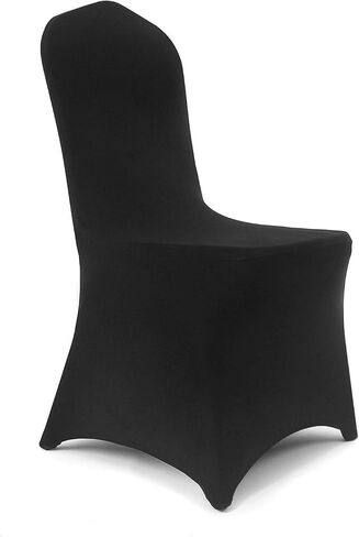 Peomeise 12pcs Stretch Spandex Chair Cover for Wedding Party Dining Banquet Event (White, 12) in Saudi Arabia