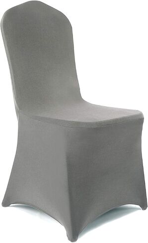 Peomeise 12pcs Stretch Spandex Chair Cover for Wedding Party Dining Banquet Event (White, 12) in Saudi Arabia