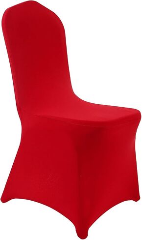 Peomeise 12pcs Stretch Spandex Chair Cover for Wedding Party Dining Banquet Event (White, 12) in Saudi Arabia
