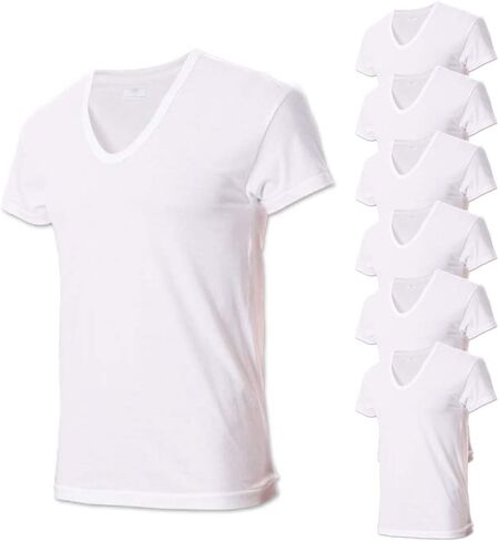 Try Men's Premium Basic Running Short Sleeve Undershirts 100% Cotton Multi Pack (6, M (95)) in Saudi Arabia