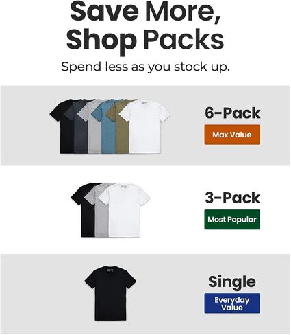 INTO THE AM Premium V Neck T Shirts for Men - Modern Fitted Tees S - 2XL Vneck Undershirts in Kuwait