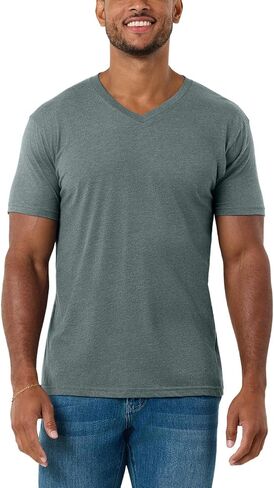 INTO THE AM Premium V Neck T Shirts for Men - Modern Fitted Tees S - 2XL Vneck Undershirts in Kuwait