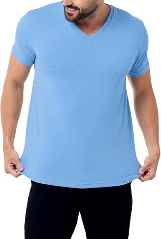INTO THE AM Premium V Neck T Shirts for Men - Modern Fitted Tees S - 2XL Vneck Undershirts in Kuwait