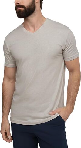INTO THE AM Premium V Neck T Shirts for Men - Modern Fitted Tees S - 2XL Vneck Undershirts in Kuwait