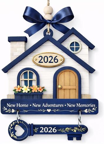 New Home Ornament 2026, New Home Gifts, Housewarming Presents, New House Gift, Welcome Home Gift, First Home Gifts, Home Sweet Home Decor, 4x4 inch (ONM Newhome Eco) in Saudi Arabia