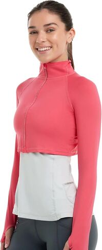 BloqUV Women's UPF 50+ Sun Protection Active Full Zip Crop Top Jacket in Saudi Arabia