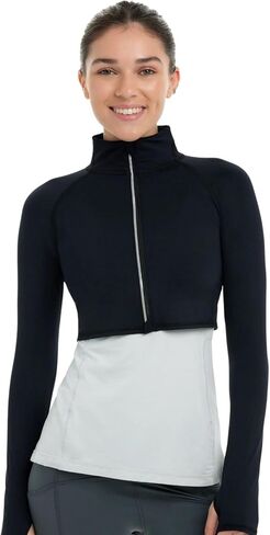 BloqUV Women's UPF 50+ Sun Protection Active Full Zip Crop Top Jacket in Saudi Arabia