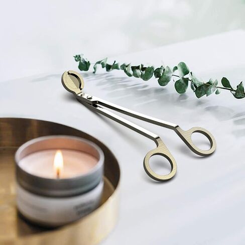 Candle Wick Trimmer, Wick Cutter with Sharp Angled Blades Candle Scissors for Candle Care, Brushed Stainless Steel in Elegant Bronze Fishing, Sturdy Antique Wick Trimmer in Saudi Arabia
