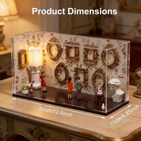 DIY Mini Museum of Us Silhouette Shadow Box Frame Kit with 9 Mini Gold Frames & 5 Figurines, Create Personalized Memory Display for Anniversary, Wedding, Birthday Gift（Upgraded Version） in Saudi Arabia