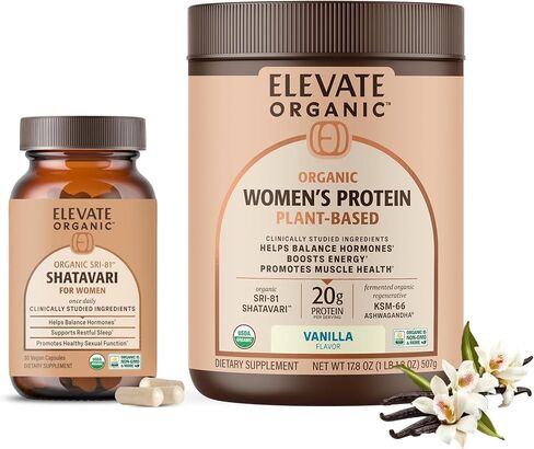 SRI-81™ Shatavari Vegan Capsules and Plant Protein Powder - Vanilla in Saudi Arabia