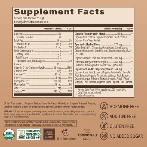 SRI-81™ Shatavari Vegan Capsules and Plant Protein Powder - Vanilla in Saudi Arabia