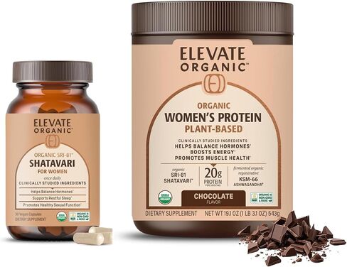 SRI-81™ Shatavari Vegan Capsules and Plant Protein Powder - Chocolate in Saudi Arabia