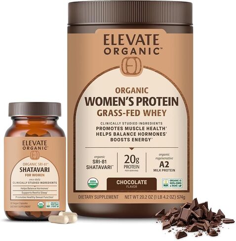 SRI-81™ Shatavari Vegan Capsules and Whey Protein Powder - Chocolate in Saudi Arabia