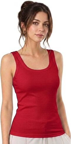 Tank Tops for Women, Womens Summer Tops, Scoop Neck Sleeveless Cotton Modal Blend, Slim Fit Casual Tank Top in Kuwait