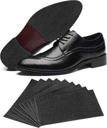 Shoe Grips on Bottom of Shoes, 10 Pack Black Shoe Sole Protector Rubber Non Slip Shoe-Pads for Bottom of Shoes 3.1 X 5.1 Inches Crease Protectors for Heels Trainers Treads Boots Sneakers in Kuwait