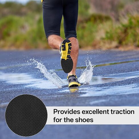Shoe Grips on Bottom of Shoes, 10 Pack Black Shoe Sole Protector Rubber Non Slip Shoe-Pads for Bottom of Shoes 3.1 X 5.1 Inches Crease Protectors for Heels Trainers Treads Boots Sneakers in Kuwait