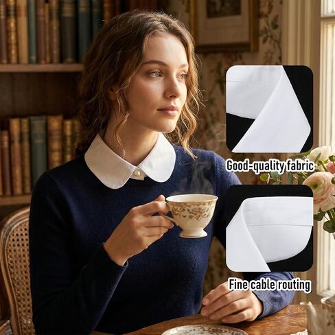 2 PCS Fake Collar for Women, Detachable White Collar Faux Collars Fake Shirt Collaring False Skirt Lapel Blouse Collaring for Women Girls Dresses Vest Blouse Outfits Accessory in Saudi Arabia