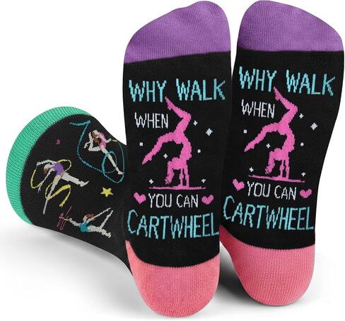 GOLIN Novelty Personalized Crew Socks for 7-10 Year Old Girls, Inspirational Socks Motivational Present for Young Girls in Kuwait