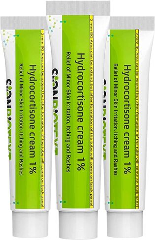Hydrocortisone Cream 1% (Hydrocortisone Acetate), 1 oz (28.3 g), Anti-Itch Cream for Temporary Relief of Itching from Minor Skin Irritations & Rashes, Topical in Saudi Arabia