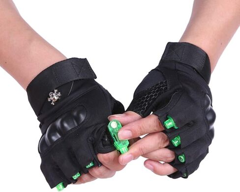 Light Up The Gloves-LED Flashlight Gloves for Parties, Halloween, Raves-Skeleton Effect in Kuwait