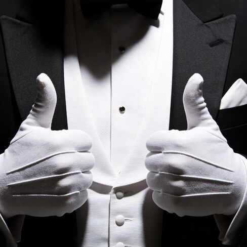 White Gloves Men - White Cotton Gloves Breathable Jewelry Glove for Wedding Formal Dinner Costume Halloween Funeral Tuxedo Party in Kuwait