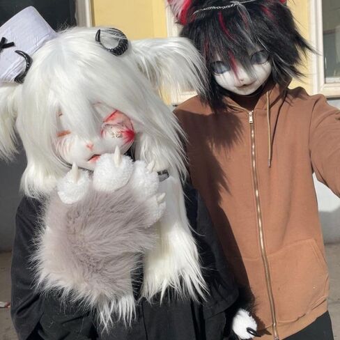تأثيري الدعائم Fursuit Kigurumi فروي تأثيري حلي قفازات لطيف الكرتون أفخم القط باو قفازات النادي in Kuwait