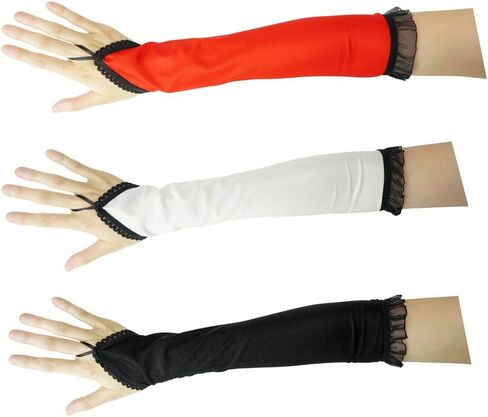 White Spandex Fingerless Gloves - Prom, Wedding, Cosplay Costume in Saudi Arabia