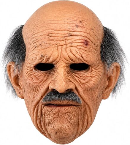 Realistic Old Man Mask for Adults, Elderly Grandpa Full Head Halloween Costume Mask for Cosplay and Costume Party in Saudi Arabia