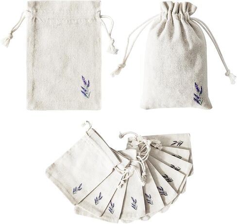 Daclubmenxy 20 PCS Sachet Bags, Small Burlap Pouch Empty Mini Drawstring Bags, Reusable Gift Linen for Wedding Favors Party Jewelry Coffee DIY (Mustard Yellow, 3x4 in) in Saudi Arabia