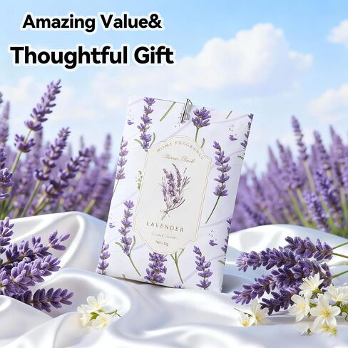 Lavender Sachets Bags for Drawers and Closets, Long-Lasting Air Fresheners for Dresser, Scented Sachets, Wardrobe Odor Eliminator - Closet Deodorizer Fragarance 6 Pack in Kuwait